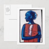 Weiße Feder Postkarte (Vorne/Hinten)