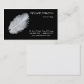 Weiße Feder Visitenkarte (Vorne/Hinten)