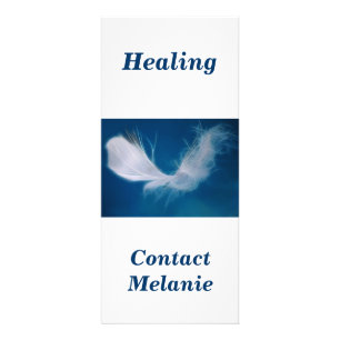 Weiße Federkunst - Symbol für Reinheit und Unschul Werbekarte