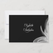 Weiße Federn 2 UAWG RSVP Karte (Vorderseite)