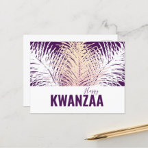 Weiße Federn Black Holiday Happy Kwanzaa