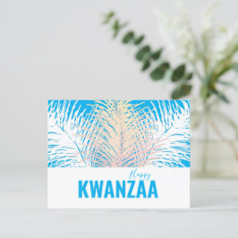 Weiße Federn Black Holiday Happy Kwanzaa Postkarte