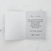 Weiße Federn vom Flügel eines Engels, Beileid Karte (Innenseite)
