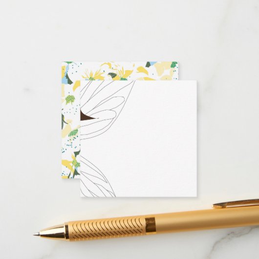 Weiße Fee in Märchen, Brautparty, Blumen Begleitkarte (Vorderseite/Rückseite Beispiel)