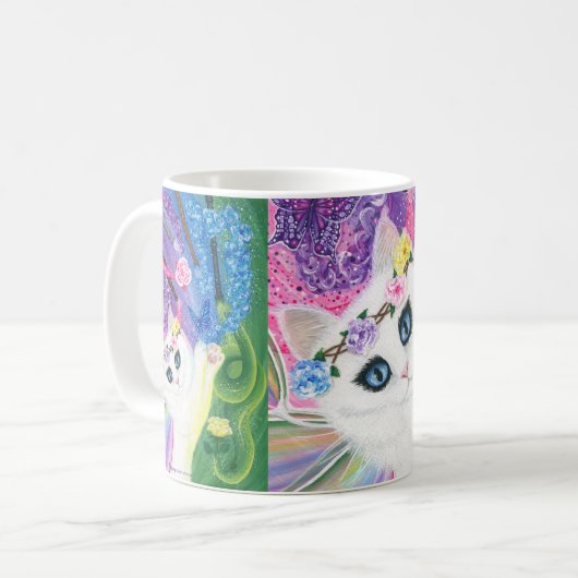 Weiße feenhafte kaffeetasse (Vorderseite Links)