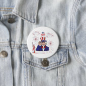 Weiße Feier der tapferen Herzen Button (Beispiel)