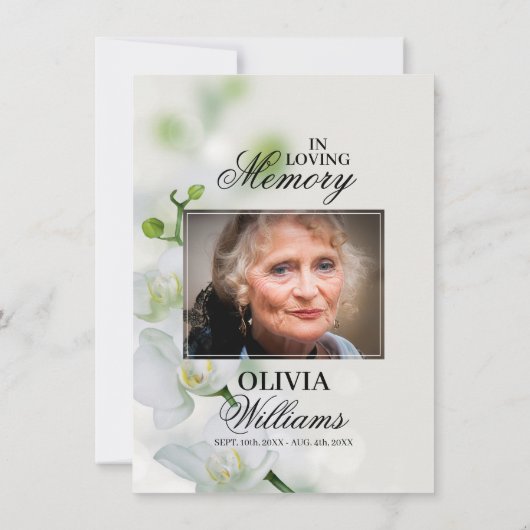 Weiße Feier des Lebens | FOTO Einladung (Rückseite)