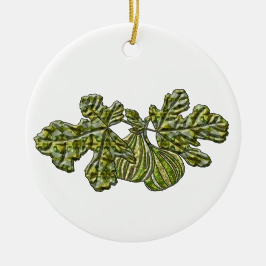 Weiße Feigen Keramik Ornament (Vorne)