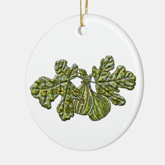 Weiße Feigen Keramik Ornament (Links)