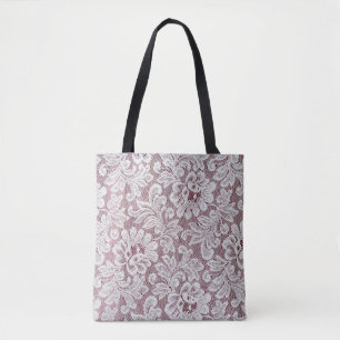 Weiße feine elegante Spitzentextur mit nahtloser S Tasche