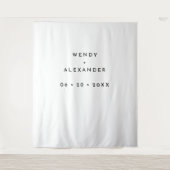 Weiße, feine Foto-Kulisse Wandteppich (Vorderseite)