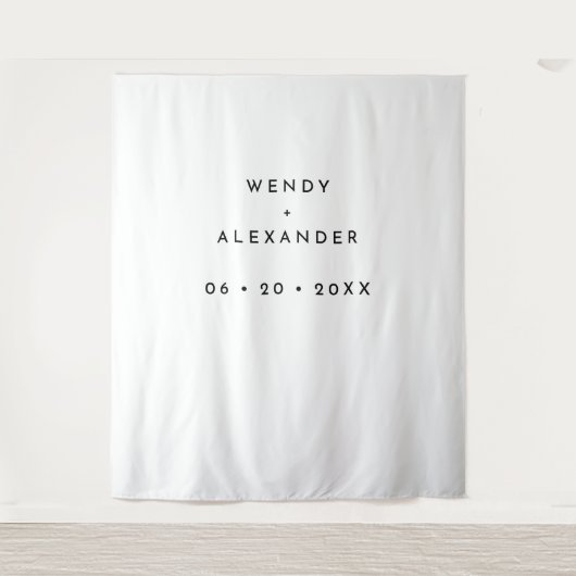 Weiße, feine Foto-Kulisse Wandteppich (Vorderseite)