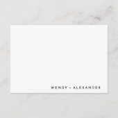 Weiße, feine Hochzeitsdetails Begleitkarte (Rückseite)