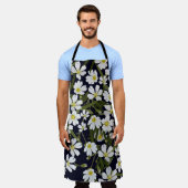 Weiße Feldblumen: Vintage-Muster. Schürze (Getragen)