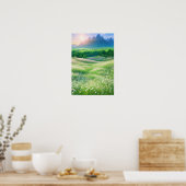 Weiße Felder der Gelassenheit Poster (Küche)