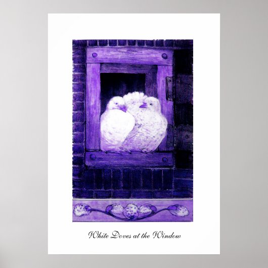 WEISSE FENSTER, blaue lila Poster (Vorne)