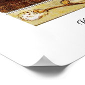 WEISSE FENSTER, braun-gelb Poster (Ecke)