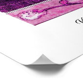 WEISSE FENSTER, lila violette Farbe pink Poster (Ecke)