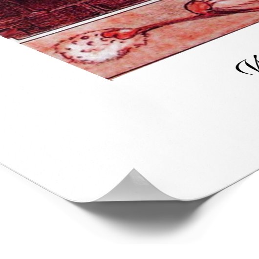 WEISSE FENSTER, rosa Poster (Ecke)