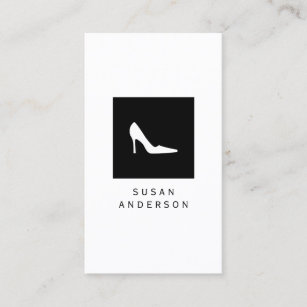 Weiße Fersen-Schuh-Logo-Visitenkarte Visitenkarte