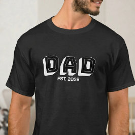 Weiße, fette Varsity-Design für etablierte Väter T-Shirt