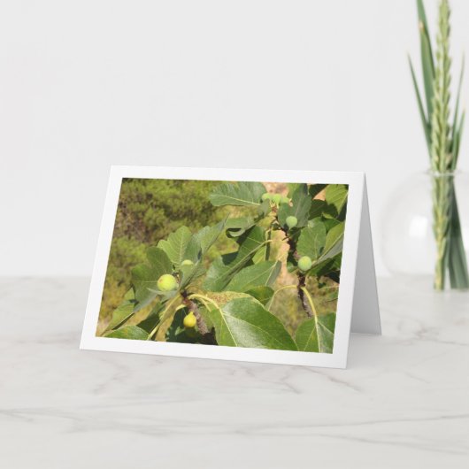 Weiße Figuren auf Baumportrait Karte (Vorderseite)