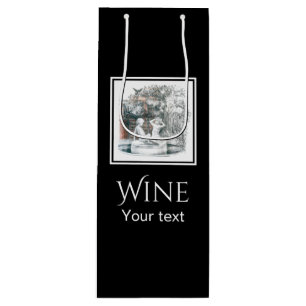 Weiße Figuren der Mädchen der Stadt Stift Kunst Geschenktüte Für Weinflaschen