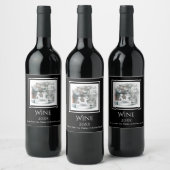 Weiße Figuren der Mädchen des städtischen Springbr Weinetikett (Flaschen)