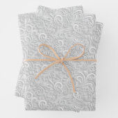 Weiße Filigree-Wirbel Geschenkpapier Set (Beispiel)