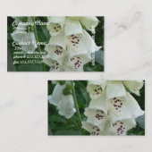 Weiße Fingerhut-Blumen-Geschäfts-Karten Visitenkarte (Vorne/Hinten)