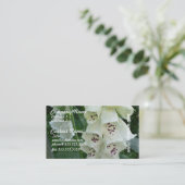 Weiße Fingerhut-Blumen-Geschäfts-Karten Visitenkarte (Stehend Vorderseite)