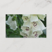 Weiße Fingerhut-Blumen-Geschäfts-Karten Visitenkarte (Rückseite)
