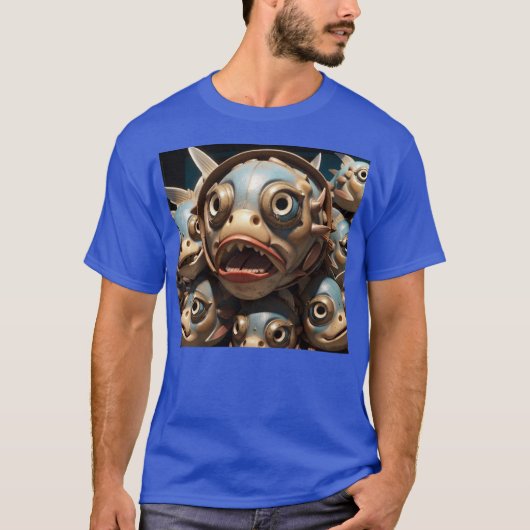 Weiße Fische T-Shirt (Vorderseite)
