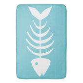 Weiße Fischknochen an der Küste Badematte (Vorderseite Vertikal)