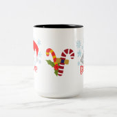 Weiße Fischköpfe Zweifarbige Tasse (Mittel)