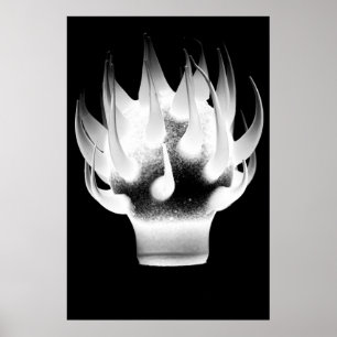 Weiße Flamme Poster