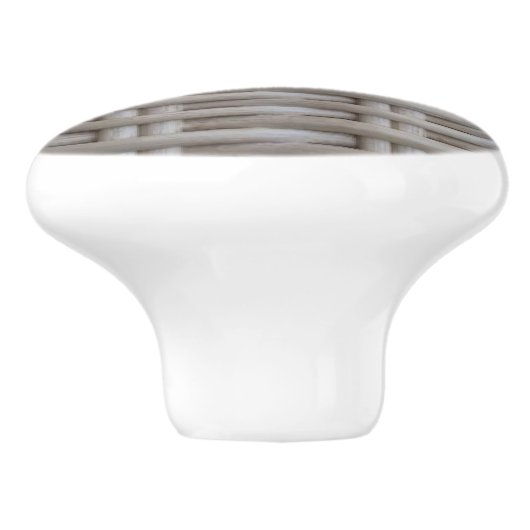 Weiße Flechtweide Keramikknauf (Seitenansicht)