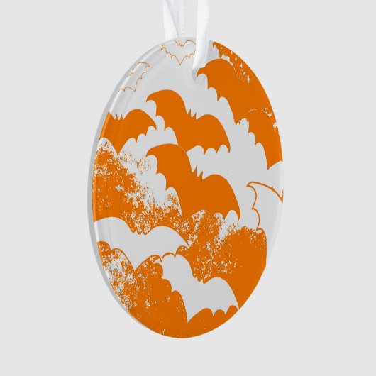 Weiße Fledermäuse im Flugbereich Ornament (Vorderseite)