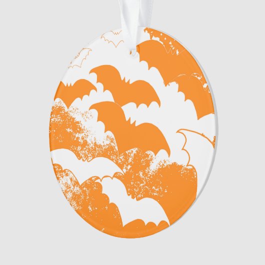 Weiße Fledermäuse im Flugbereich Ornament (Vorderseite)