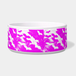 Weiße Fledermäuse in Flight Pink Napf