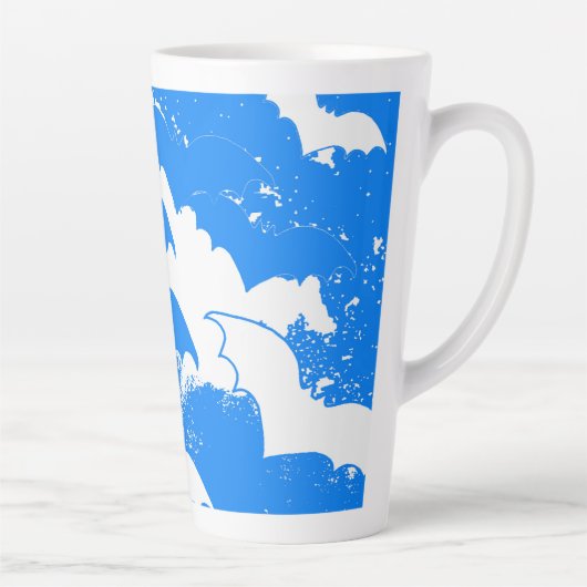 Weiße Fledermäuse in Flugblau Milchtasse (Rechts)