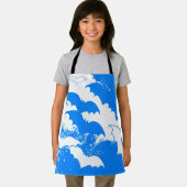 Weiße Fledermäuse in Flugblau Schürze (Insitu)