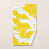 Weiße Fledermäuse in Fluggelb Badhandtuch Set (Handtuch)