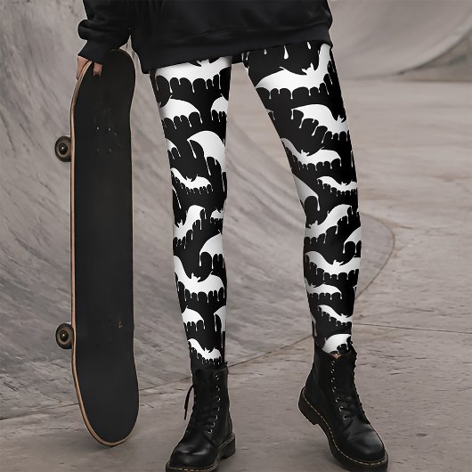 Weiße Fledermäuse Moth Nu Gothic Alternative Leggings