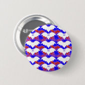 Weiße Fledermäuse und Bohnen blau rosa Button (Vorne & Hinten)