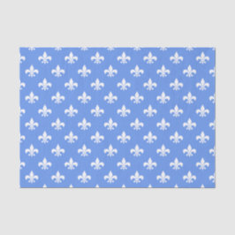 Weiße Fleur-de-lis auf Cornflower Blue Seidenpapier