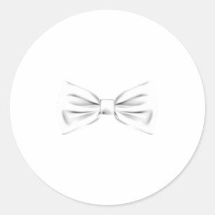 Weiße Fliege für Hochzeiten und besondere Anlässe  Runder Aufkleber