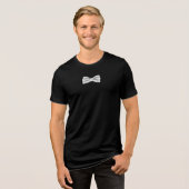 Weiße Fliege – Klassische formelle Mode Tri-Blend Shirt (Vorderseite voll)