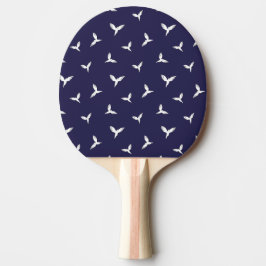 Weiße fliegende Vögel Dunkelblau Moderne Minimalis Tischtennis Schläger
