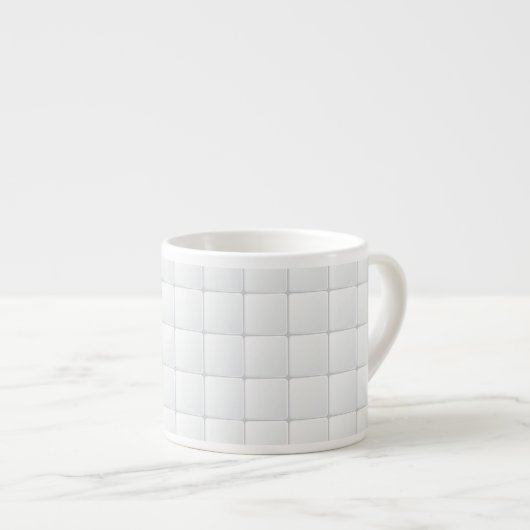 Weiße Fliese Espressotasse (Vorderseite Rechts)